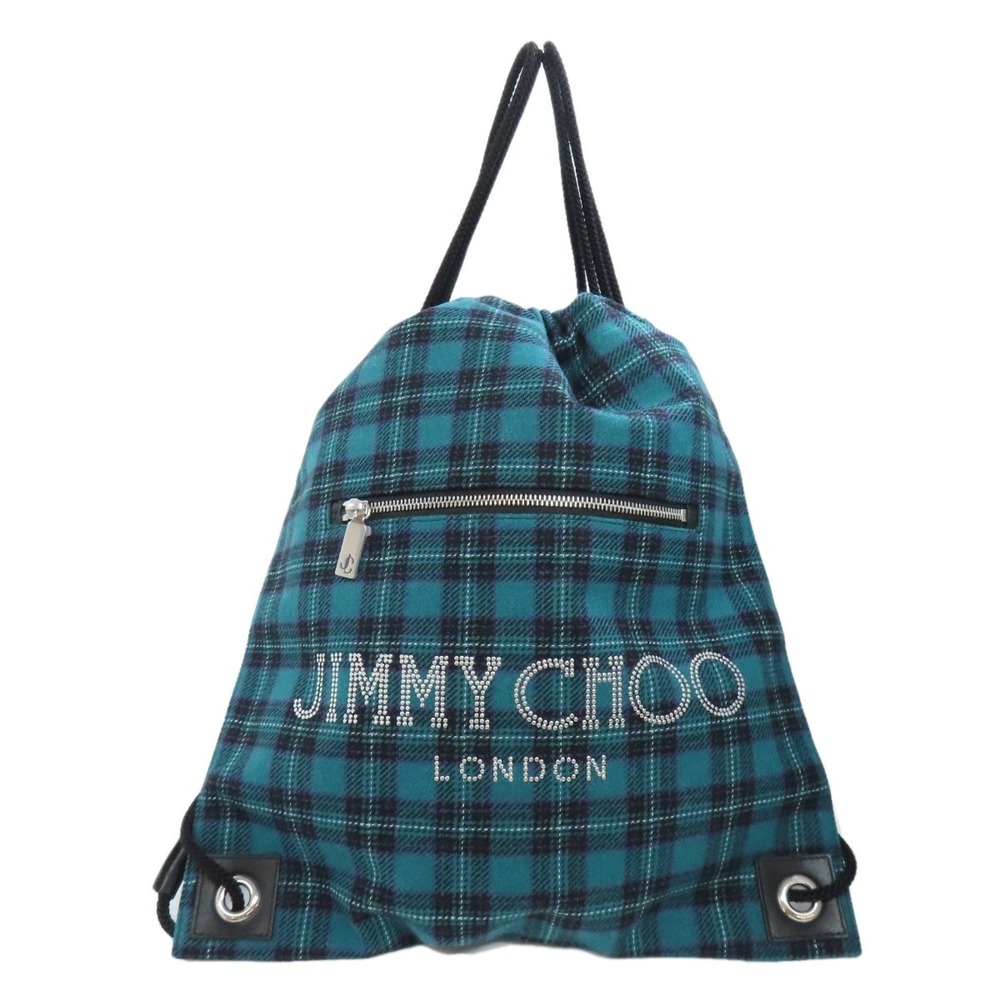 Jimmy Choo Knapsack Check Pattern Studs Backpack … - image 1